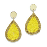 97784, RAFFIA TEARDROP DANGLE EARRING