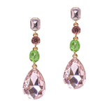 97786, MULTI SHAPE RHINESTONE DROP DANGLE EARRING