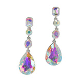 97786, MULTI SHAPE RHINESTONE DROP DANGLE EARRING