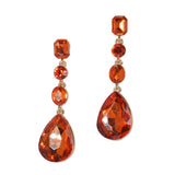 97786, MULTI SHAPE RHINESTONE DROP DANGLE EARRING