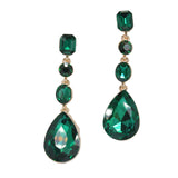 97786, MULTI SHAPE RHINESTONE DROP DANGLE EARRING