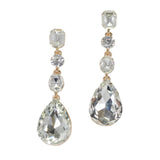 97786, MULTI SHAPE RHINESTONE DROP DANGLE EARRING