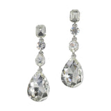 97786, MULTI SHAPE RHINESTONE DROP DANGLE EARRING