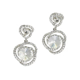 97788, ROUND ACRYLIC WITH PAVE RHINESTONE EARRING