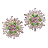 97790, FLOWER RHINESTONE EARRING