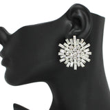 97790, FLOWER RHINESTONE EARRING
