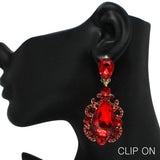 97792, TEARDROP ACCENT PAVE RHINESTONE EARRING