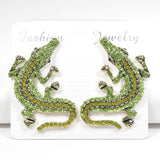 97793, BIG ALLIGATOR RHINESTONE EARRING