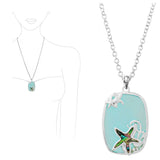 97809, STARFISH ACRYLIC PENDANT NECKLACE