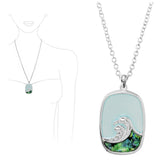 97809, OCEAN WAVE ACRYLIC PENDANT NECKLACE