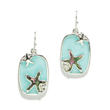 97810, STARFISH ABALONE ACRYLIC EARRING