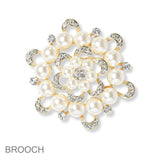 97817, PEARL WITH RHINESTONE PIN BROOCH