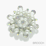 97817, PEARL WITH RHINESTONE PIN BROOCH