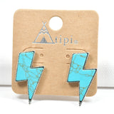 97828, WESTERN LIGHTNING BOLT EARRING