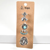 97837, WESTERN COWBOY THEME RING SET