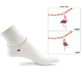 97849, FLAMINGO CHARM BEADED ANKLET