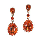 97862, TEARDROP ACCENT PAVE RHINESTONE DANGLE EARRING