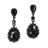 97862, TEARDROP ACCENT PAVE RHINESTONE DANGLE EARRING