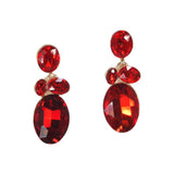 97863, OVAL RHINESTONE DANGLE EARRING