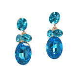 97863, OVAL RHINESTONE DANGLE EARRING
