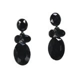 97863, OVAL RHINESTONE DANGLE EARRING