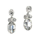 97863, OVAL RHINESTONE DANGLE EARRING