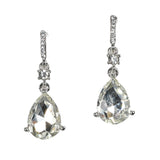 97864, TEARDROP ACCENT PAVE RHINESTONE DANGLE EARRING