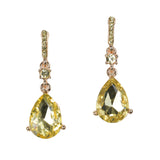 97864, TEARDROP ACCENT PAVE RHINESTONE DANGLE EARRING