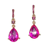 97864, TEARDROP ACCENT PAVE RHINESTONE DANGLE EARRING