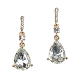 97864, TEARDROP ACCENT PAVE RHINESTONE DANGLE EARRING