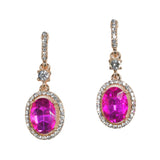 97865, OVAL ACCENT PAVE RHINESTONE DANGLE EARRING