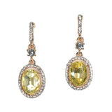 97865, OVAL ACCENT PAVE RHINESTONE DANGLE EARRING