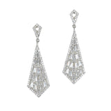 97868, GEOMETRIC CUBIC ZIRCONIA DANGLE EARRING