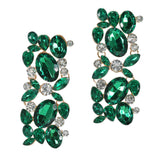 97900, OVAL RHINESTONE ACCENT EVENING EARRING