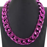 97903, COLORFUL PLASTIC CHAIN NECKLACE