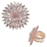 97921, FLOWER RHINESTONE STRETCH RING