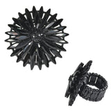 97921, FLOWER RHINESTONE STRETCH RING