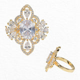 97924, CUBIC ZIRCONIA ADJUSTABLE RING