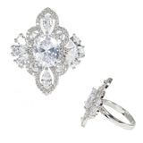 97924, CUBIC ZIRCONIA ADJUSTABLE RING
