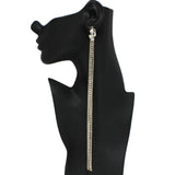 97940, PAVE RHINESTONE LONG DROP EARRING