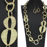 97943, HAMMERED METAL LONG NECKLACE