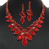 97946, MARQUISE RHINESTONE ACCENT EVENING NECKLACE