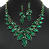 97946, MARQUISE RHINESTONE ACCENT EVENING NECKLACE