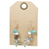 97949, NATURAL STONE BEADED DANGLE EARRING