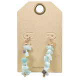 97949, NATURAL STONE BEADED DANGLE EARRING