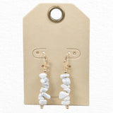 97949, NATURAL STONE BEADED DANGLE EARRING