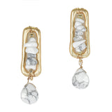 97965, NATURAL STONE DANGLE EARRING