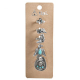 97972, WESTERN COWBOY HAT & BOOTS RING SET