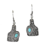 97977, WESTERN FILIGREE TEXTURE EARRING
