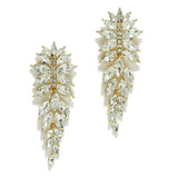 97990, MARQUISE RHINESTONE ACCENT EVENING EARRING